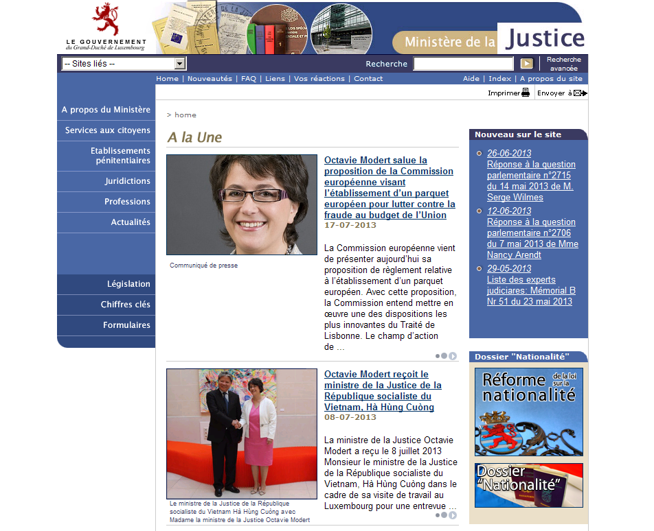 Luxemburg Ministry of Justice