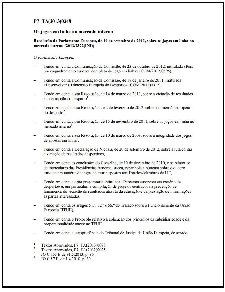 Resolução do Parlamento Europeu, de 10 de setembro de 2013
