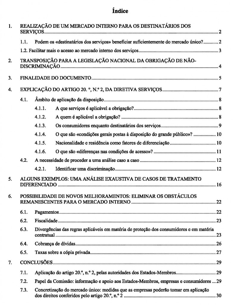 DOCUMENTO DE TRABALHO DOS SERVIÇOS DA COMISSÃO