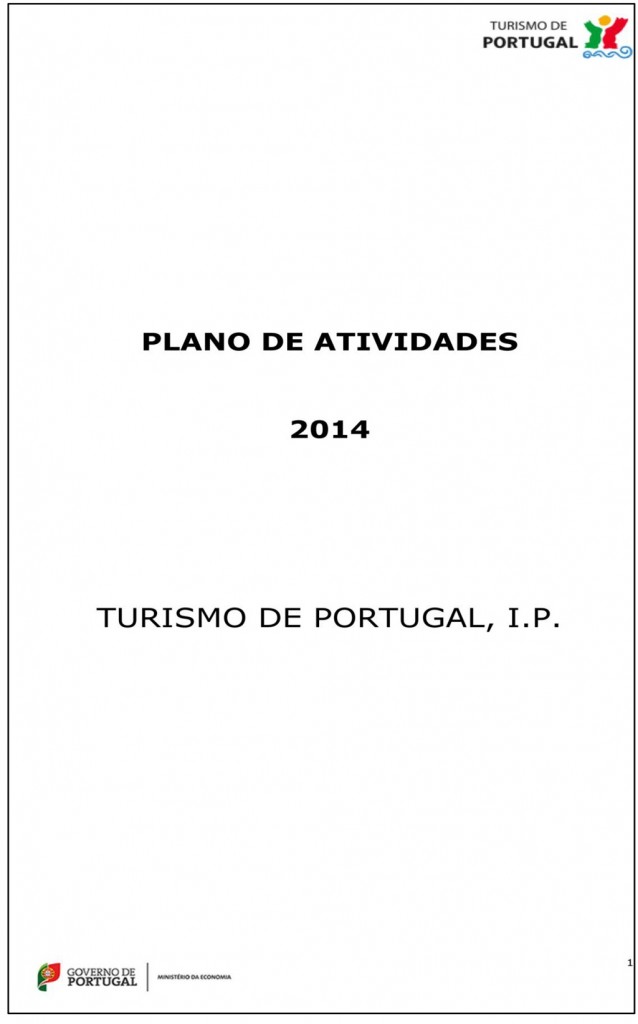 TURISMO DE PORTUGAL - PLANO DE ACTIVIDADES 2014...